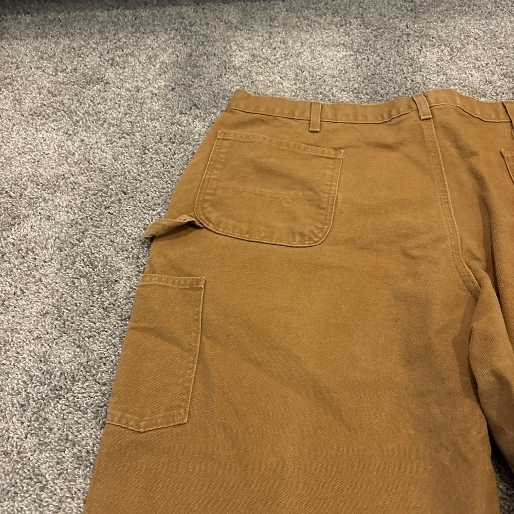 Carhartt B11 Carpenter Pants Duck Dungaree Loose Fit Pants Brown Tan 44x30
